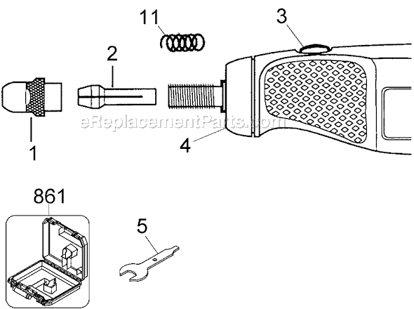 Page A Diagram and Parts List for RT550M Type 2 Black and Decker Multi-Tool